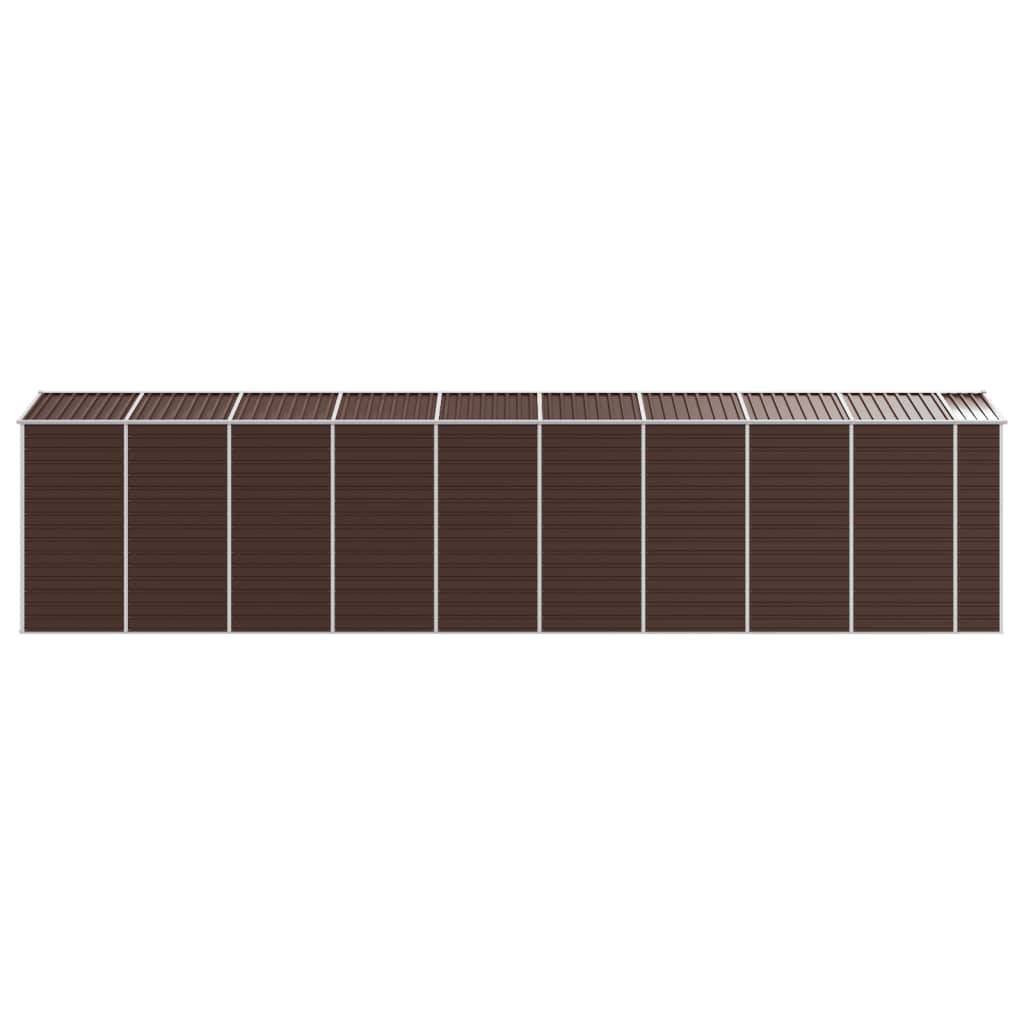 Vidaxl - Abri de jardin marron 191x810x198 cm acier galvanisé vidaXL 3188272 - Image 7