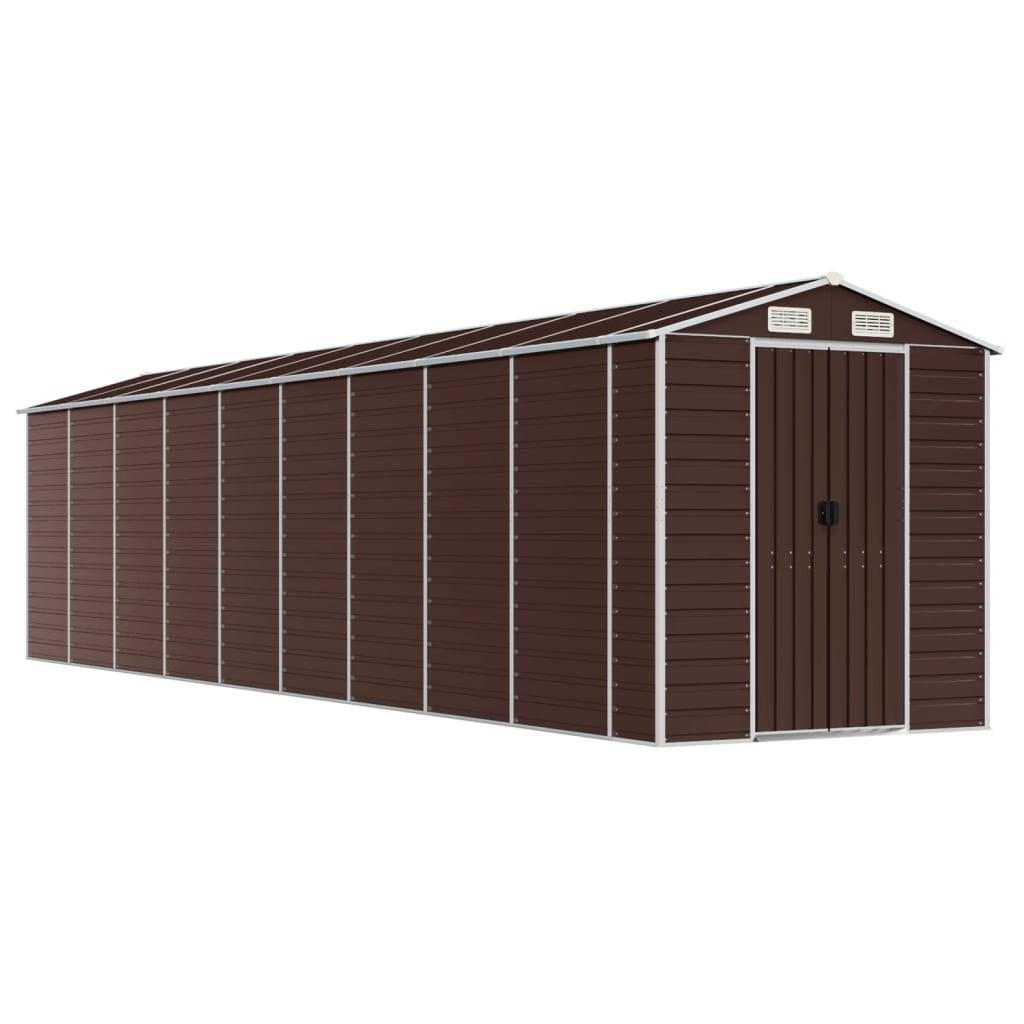 Vidaxl - Abri de jardin marron 191x810x198 cm acier galvanisé vidaXL 3188272 - Image 2