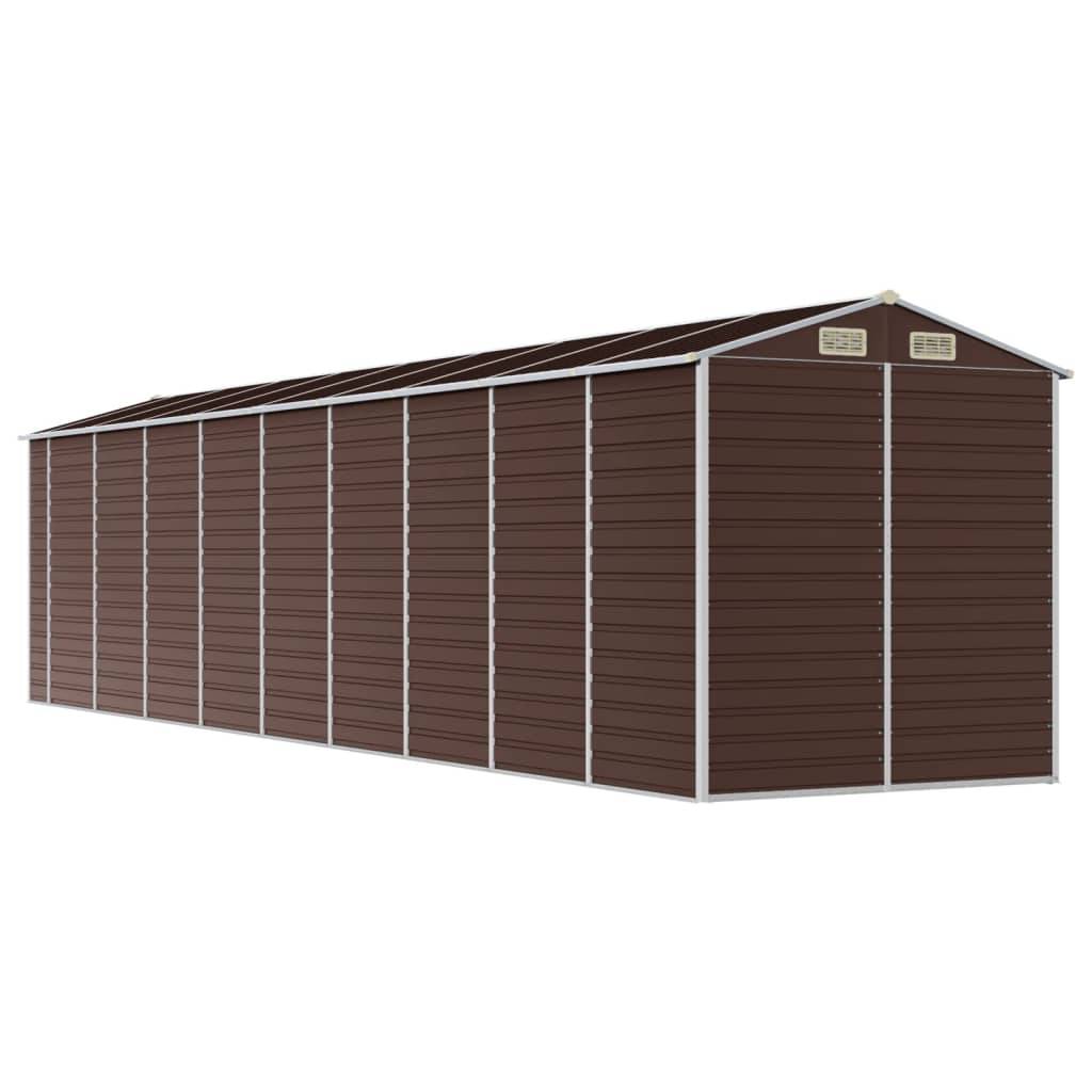 Vidaxl - Abri de jardin marron 191x810x198 cm acier galvanisé vidaXL 3188272 - Image 8