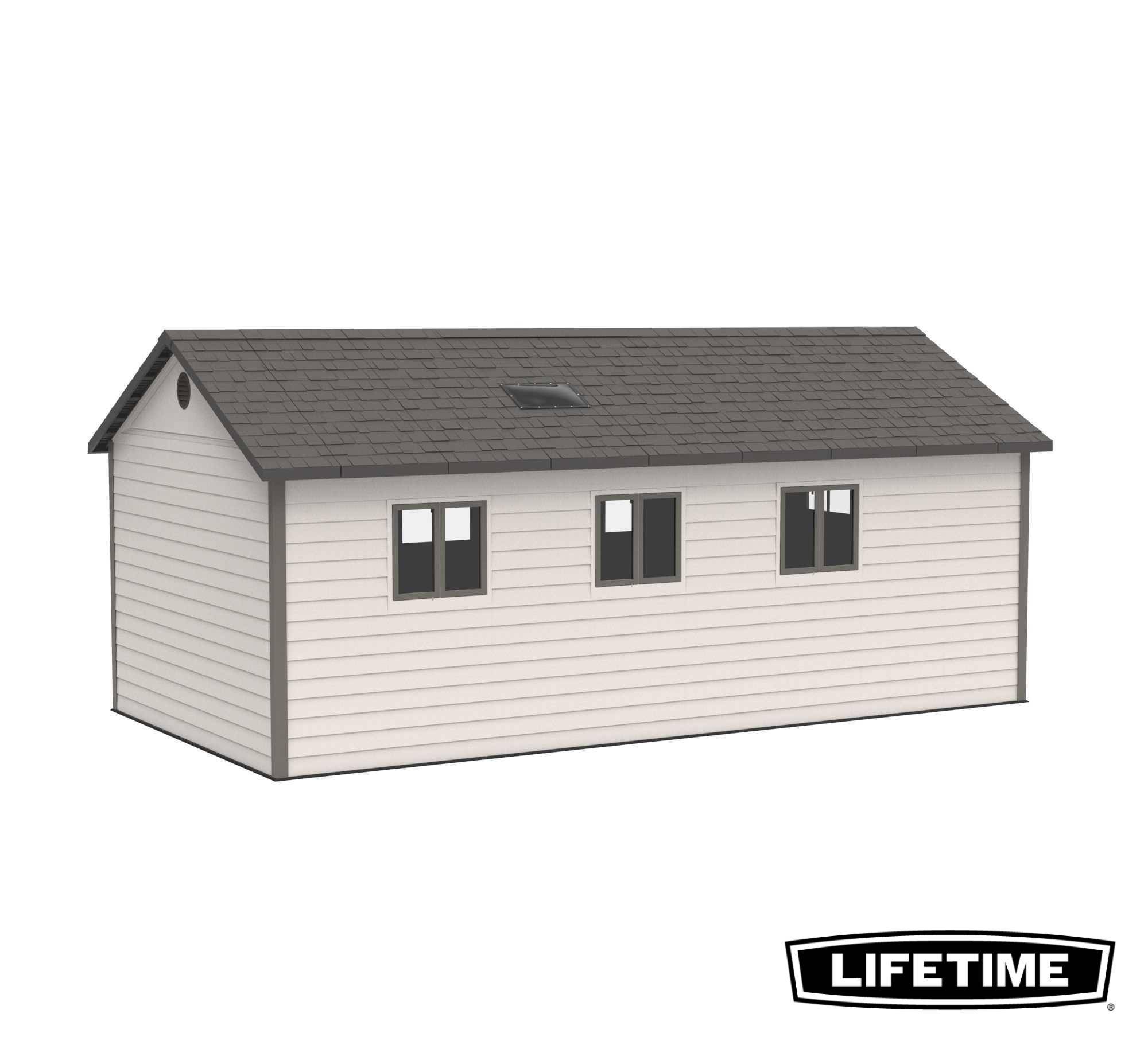 Lifetime - Abri résine carrossable 19,65 m2 / 3.37 x 6.42 m LIFETIME #60237 - Image 2