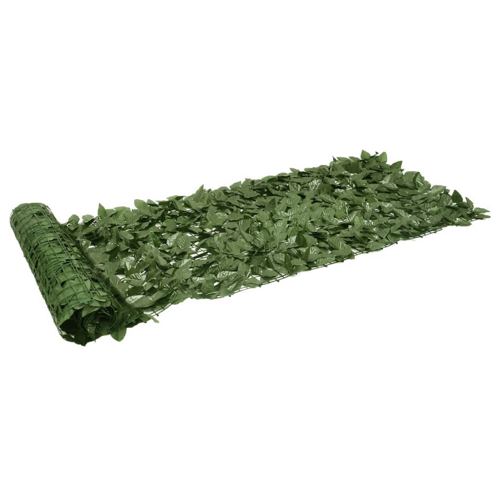 Helloshop26 - Écran de balcon brise pare vue protection confidentialité avec feuilles 600 x 75 cm vert foncé - Image 2