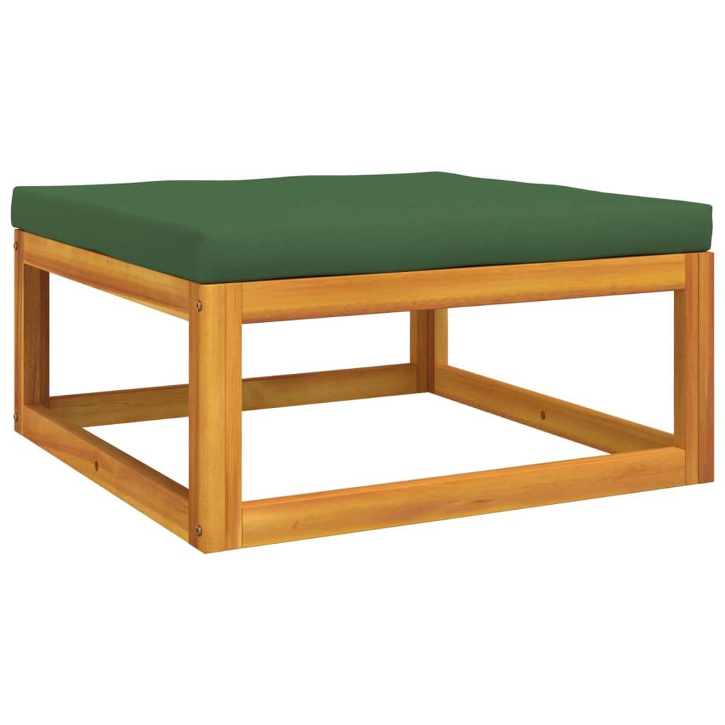 Helloshop26 - Salon de jardin meuble d'extérieur ensemble de mobilier 6 pièces avec coussins vert bois massif - Image 4