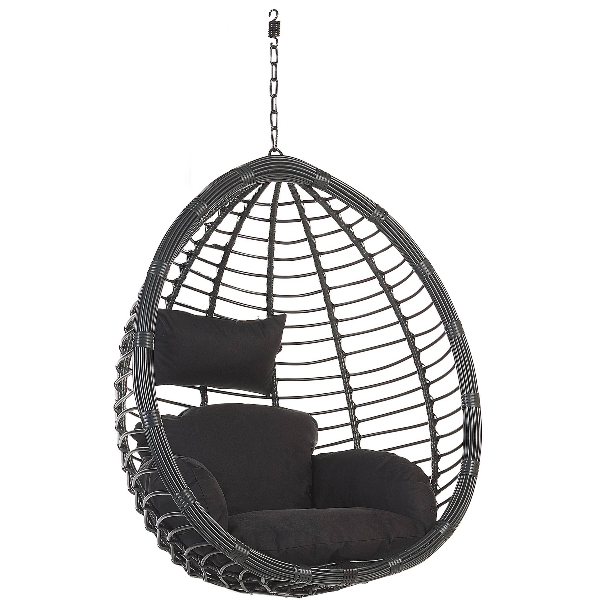 Beliani - Chaise porte-à-faux Polyrotin Noir TOLLO - 100x97x199- Beliani - Image 6