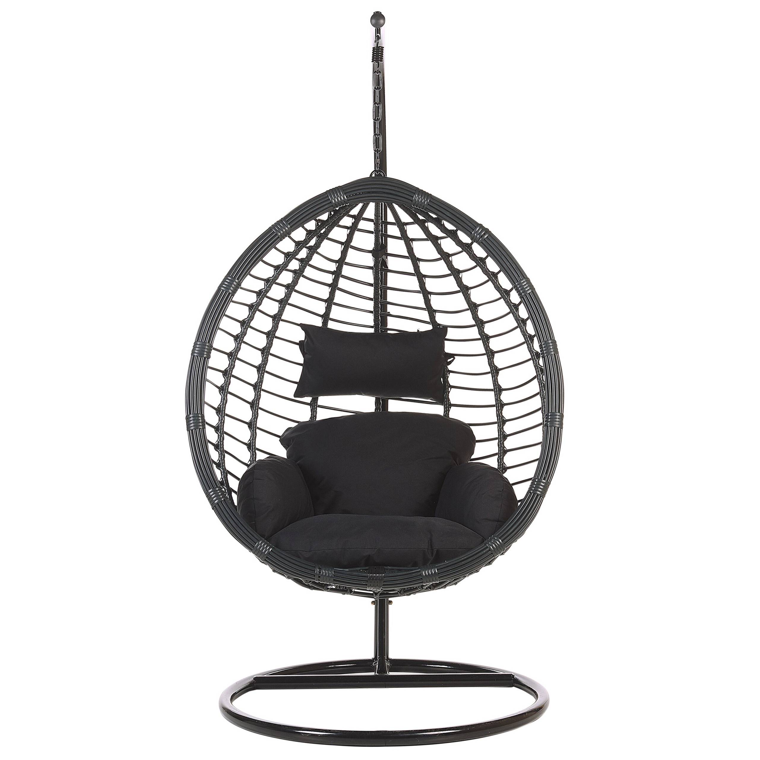 Beliani - Chaise porte-à-faux Polyrotin Noir TOLLO - 100x97x199- Beliani - Image 4