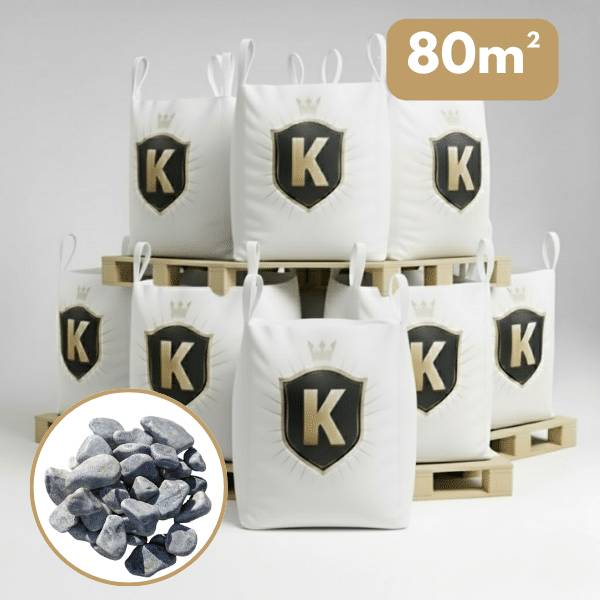 King Matériaux - Galet gris bleu 40/60 mm – Pack 8 Big Bag +/- 1,5T – 80 m² - Image 1