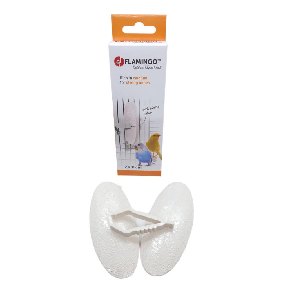 2 Os de seiche blanc 11 cm avec support  pour oiseaux - Image 4