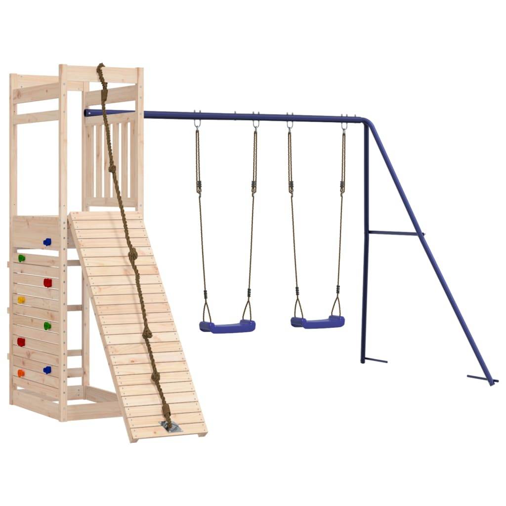 Helloshop26 - Aire de jeux d'extérieur portiques robuste jeux jardin 316 x 257 x 207 cm bois de pin massif - Image 3