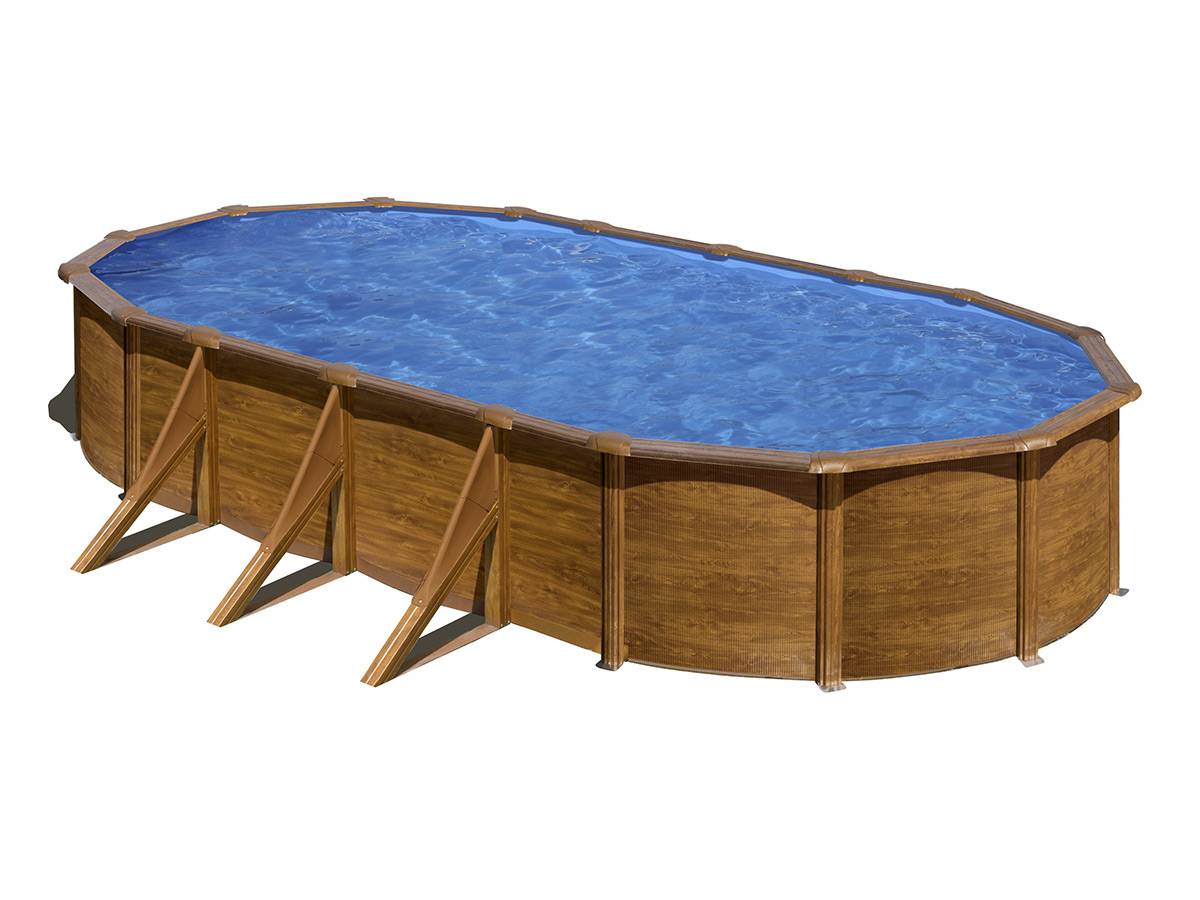 Gré - Piscine acier aspect bois Gré Pacific ovale 7,44 x 3,99 x 1,22 m - Gré - Image 2