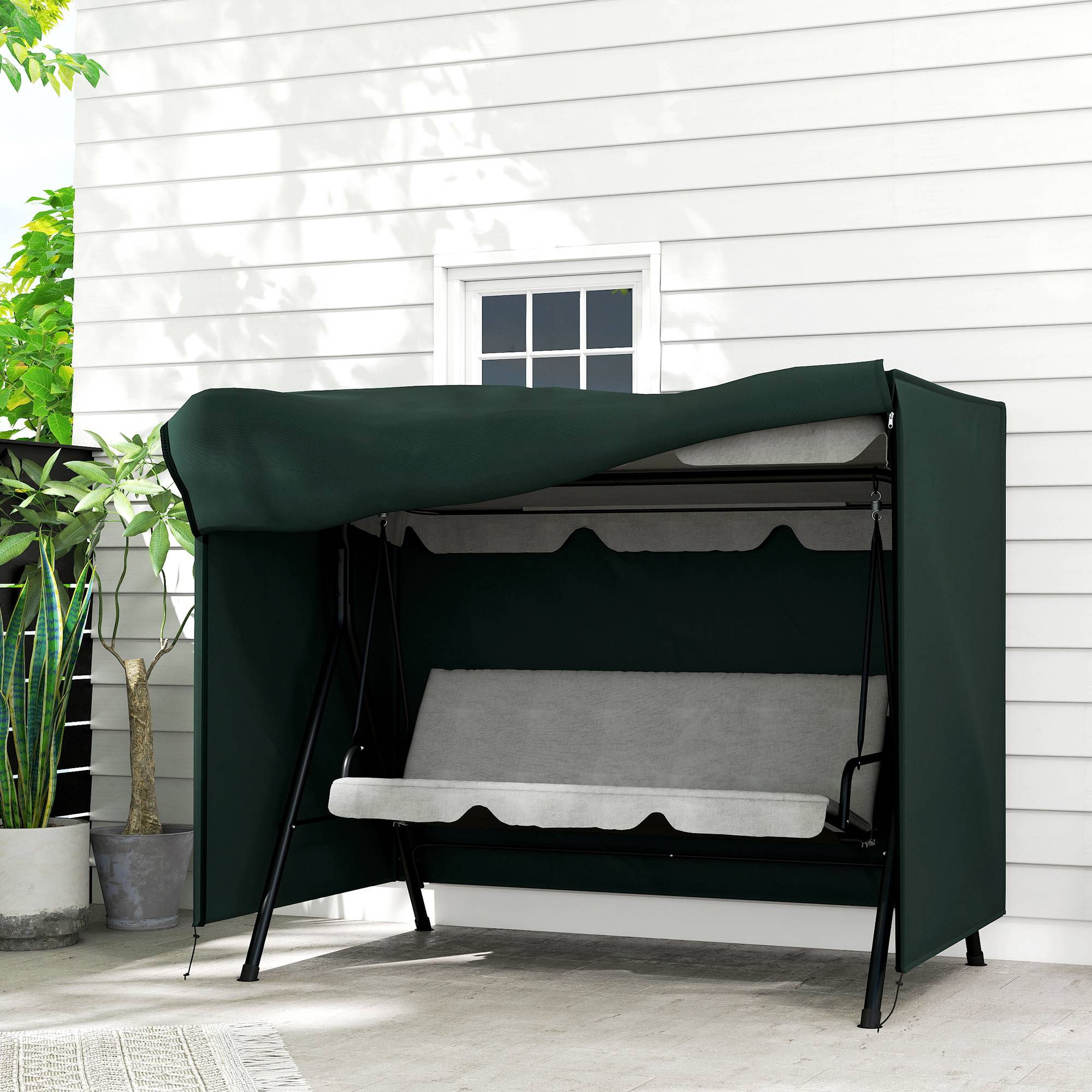 Housse balancelle 3 places Oxford 600D imperméable 205x124x164 cm - Image 3