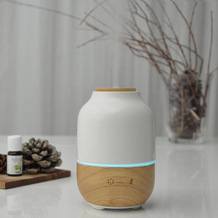 Zen'Arôme Diffuseur Huile Essentielle Purisia – Diffuseur de Parfum Maison - Éclairage Multifonction - En Bambou et Céramique - Image 10