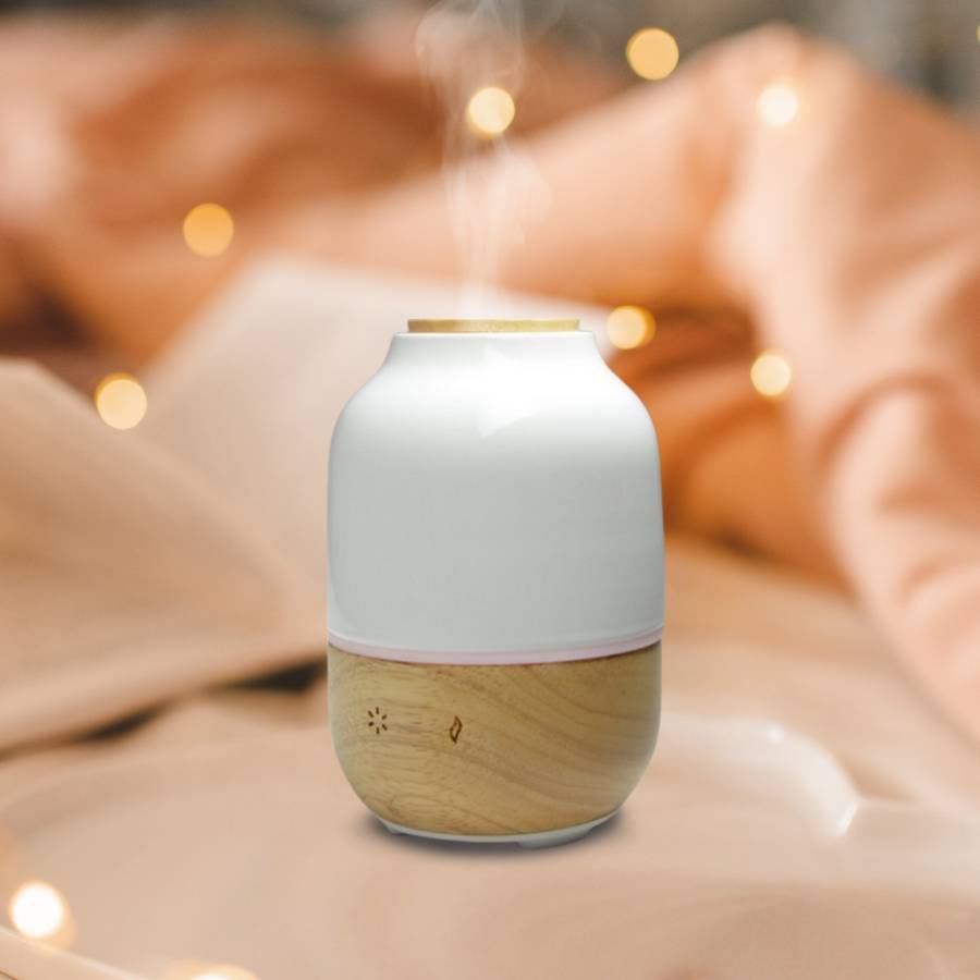 Zen'Arôme Diffuseur Huile Essentielle Purisia – Diffuseur de Parfum Maison - Éclairage Multifonction - En Bambou et Céramique - Image 6