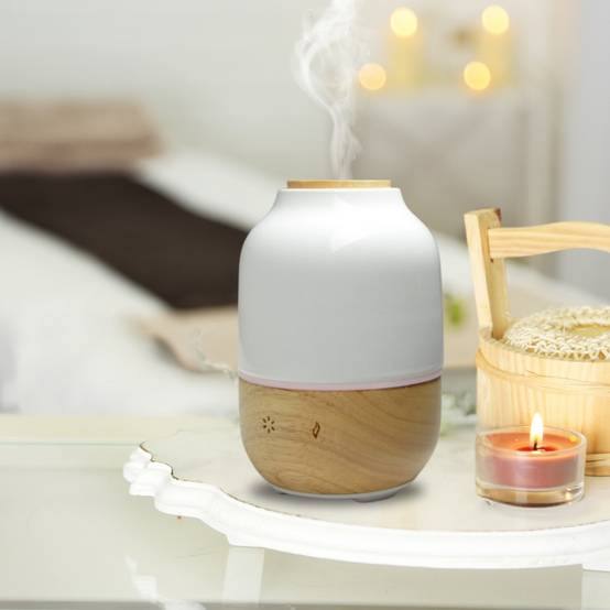 Zen'Arôme Diffuseur Huile Essentielle Purisia – Diffuseur de Parfum Maison - Éclairage Multifonction - En Bambou et Céramique - Image 7
