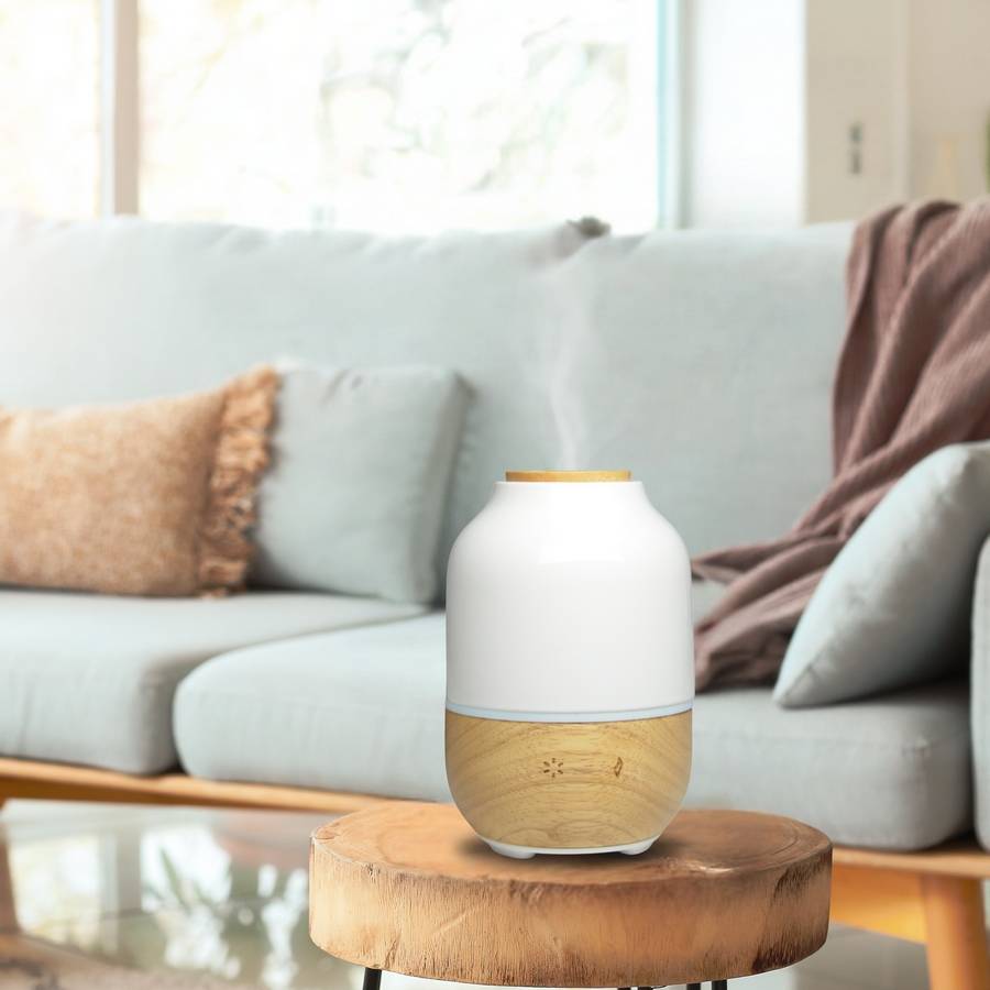 Zen'Arôme Diffuseur Huile Essentielle Purisia – Diffuseur de Parfum Maison - Éclairage Multifonction - En Bambou et Céramique - Image 8