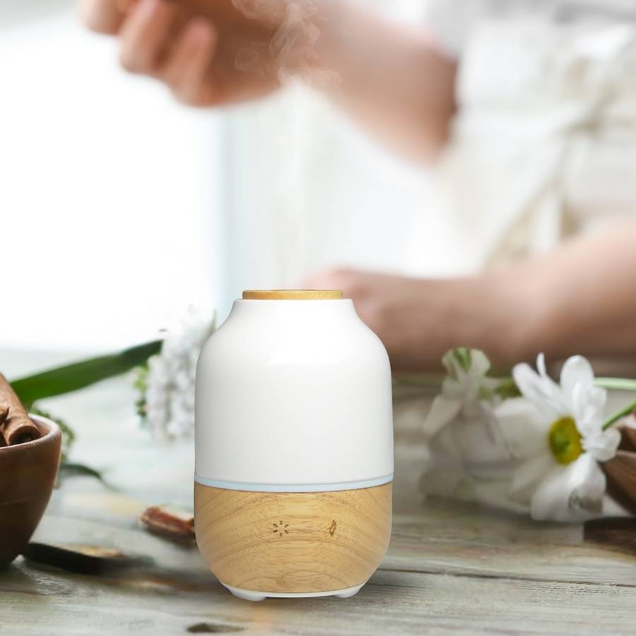 Zen'Arôme Diffuseur Huile Essentielle Purisia – Diffuseur de Parfum Maison - Éclairage Multifonction - En Bambou et Céramique - Image 3