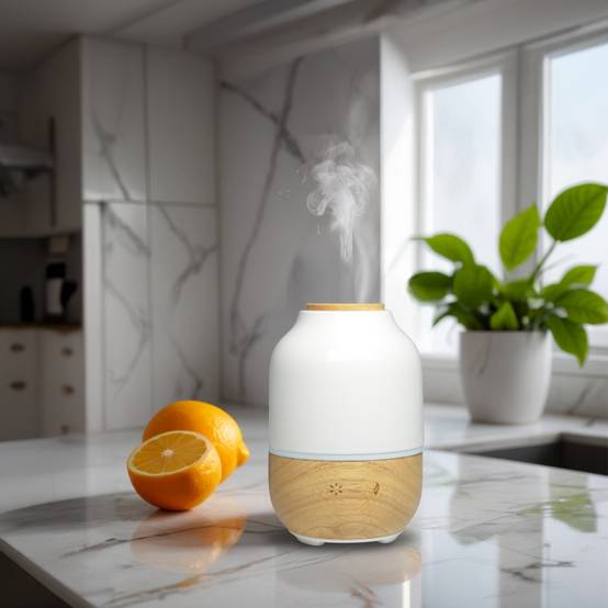 Zen'Arôme Diffuseur Huile Essentielle Purisia – Diffuseur de Parfum Maison - Éclairage Multifonction - En Bambou et Céramique - Image 4