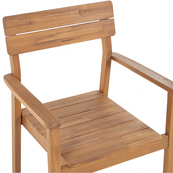 Chaise de salle à manger Acacia Marron FORNELLI - Beliani - Image 6