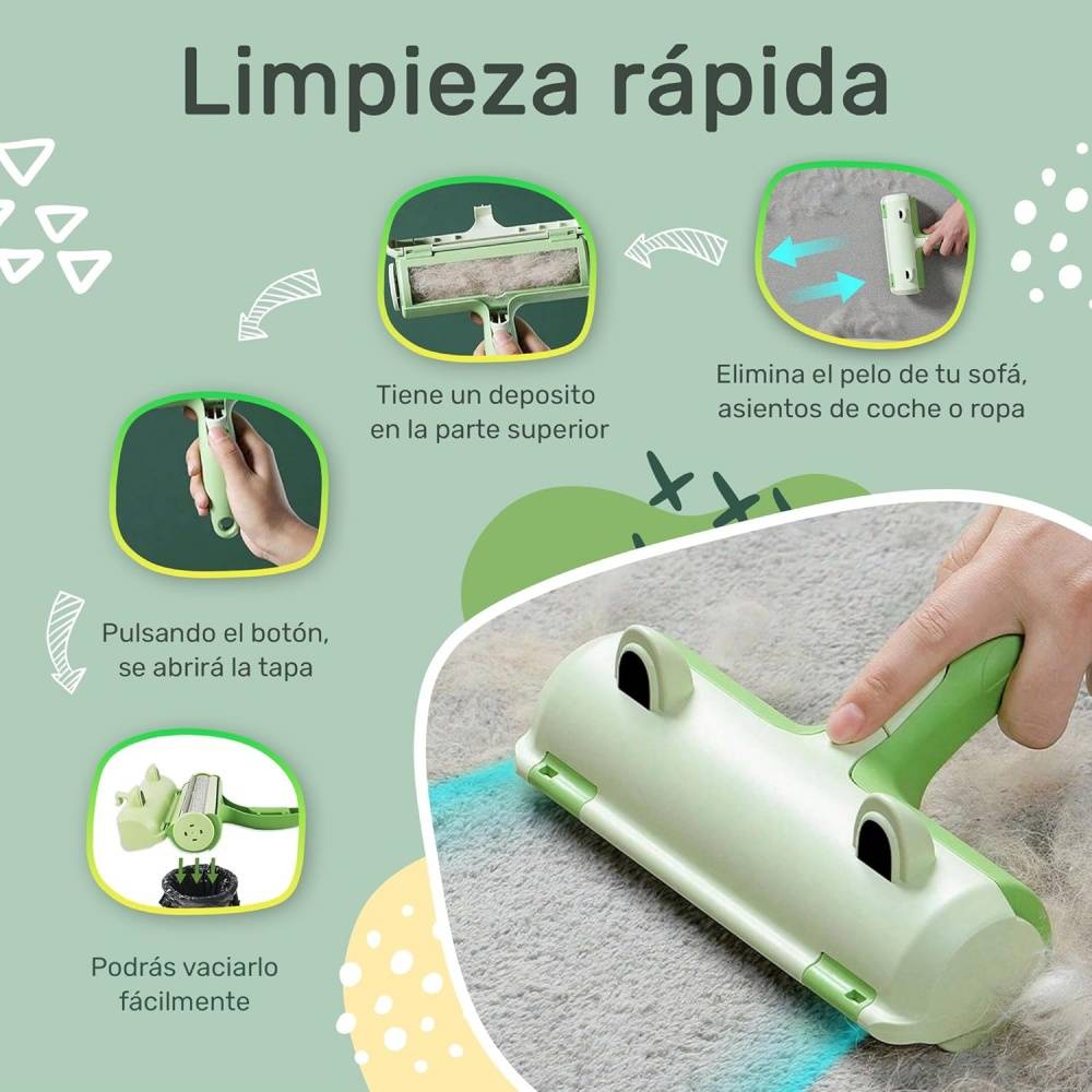 Peigne pour chat-Crème dépilatoire-Rouleau anti-poils réutilisable avec réservoir - Living123 - Image 3