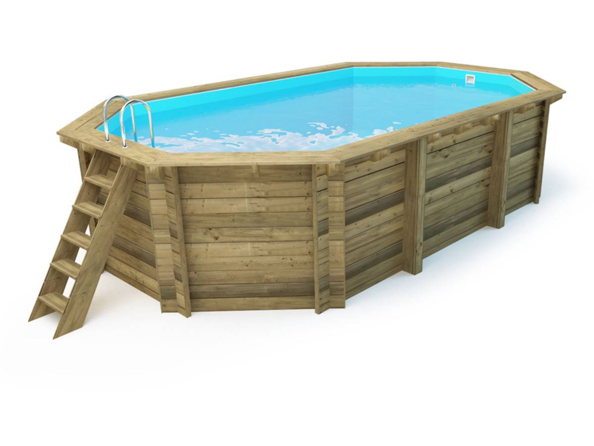 Habitat Et Jardin - Piscine Bois " Rio 120 " - 5.60 X 3.70 X 1.24 M + Bâche à Bulles 180 µ + Bâche Hiver 280 Gr/m² -habitat Et Jardin - Image 2