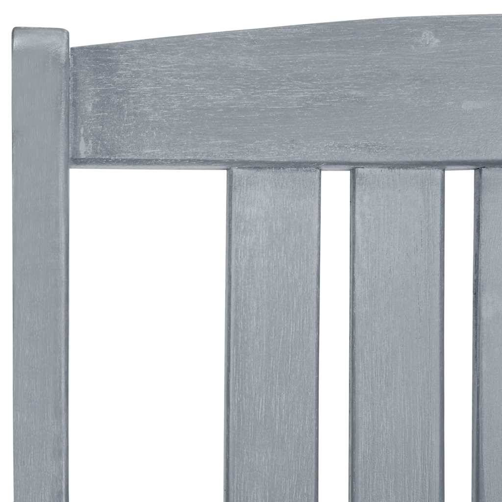 Lot de 6 chaises de jardin bois d'acacia gris 61 x 57 x 92 cm - PANGIVO - Image 9