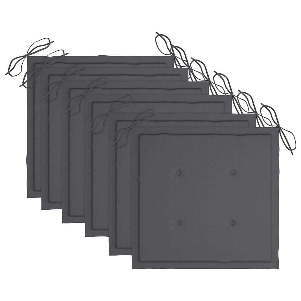 Lot de 6 chaises de jardin bois d'acacia gris 61 x 57 x 92 cm - PANGIVO - Image 10