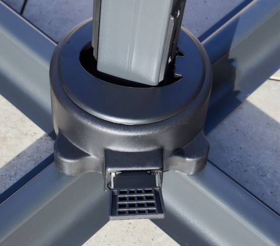 Parasol déporté 3x3m gris anthracite SUNKING - Image 2