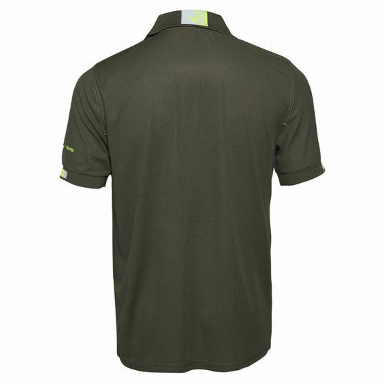 Polo - NORTH WAYS - Beven kaki/jaune fluo T.L 1404 kaki L - Image 2