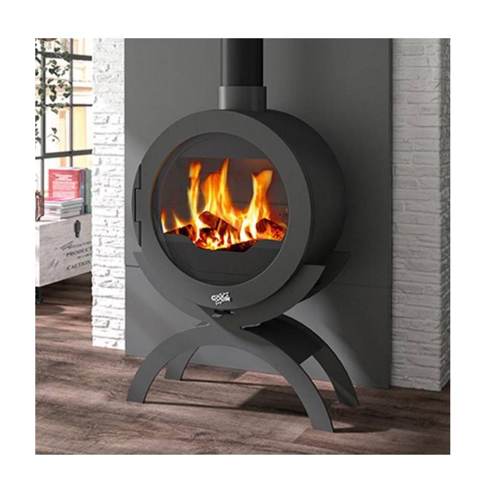 Poêle à bois fonte 10kw anthracite 410101ANTH Godin - Image 1