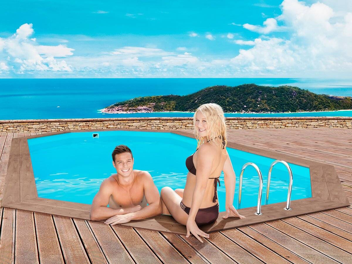Habitat Et Jardin - Piscine Bois " Rio 120" - 5.60 X 3.70 X 1.24 M +  Pompe à Chaleur - Puissance 6.1 Kw -habitat Et Jardin - Image 3