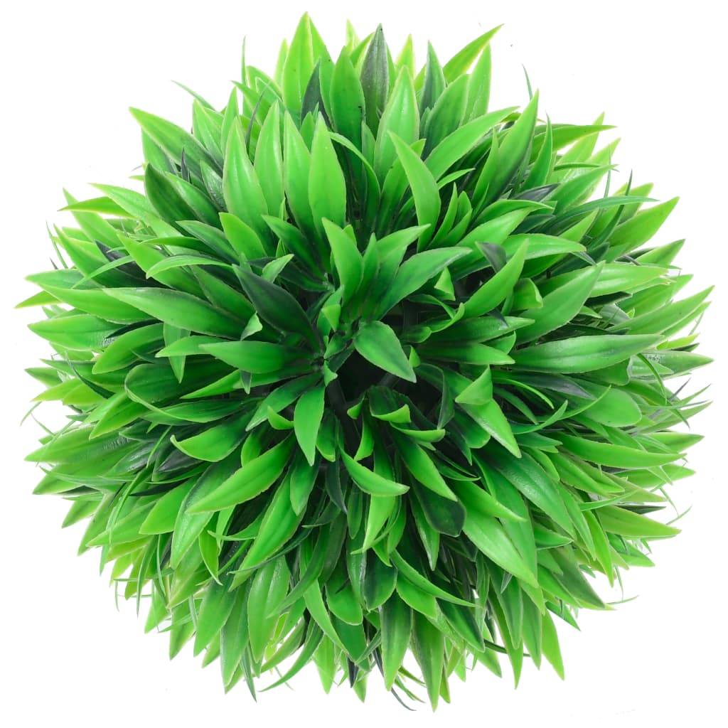 Boules de buis artificielles polyéthylène vert 20 x 20 x 20 cm, poids:0.35kg - PANGIVO - Image 2
