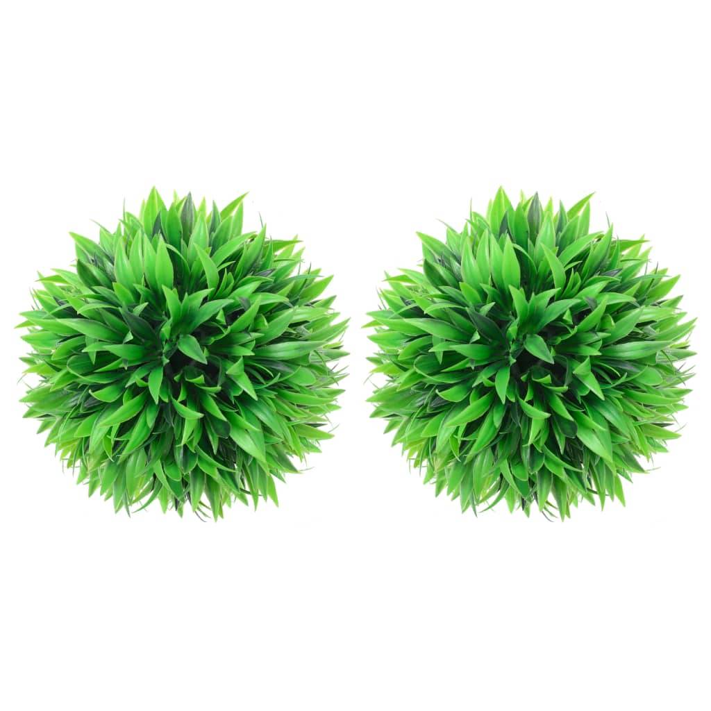 Boules de buis artificielles polyéthylène vert 20 x 20 x 20 cm, poids:0.35kg - PANGIVO - Image 1