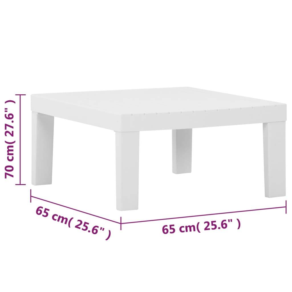 Vidaxl - Salon de jardin 4 pcs avec coussins Plastique Blanc vidaXL 3059829 - Image 3