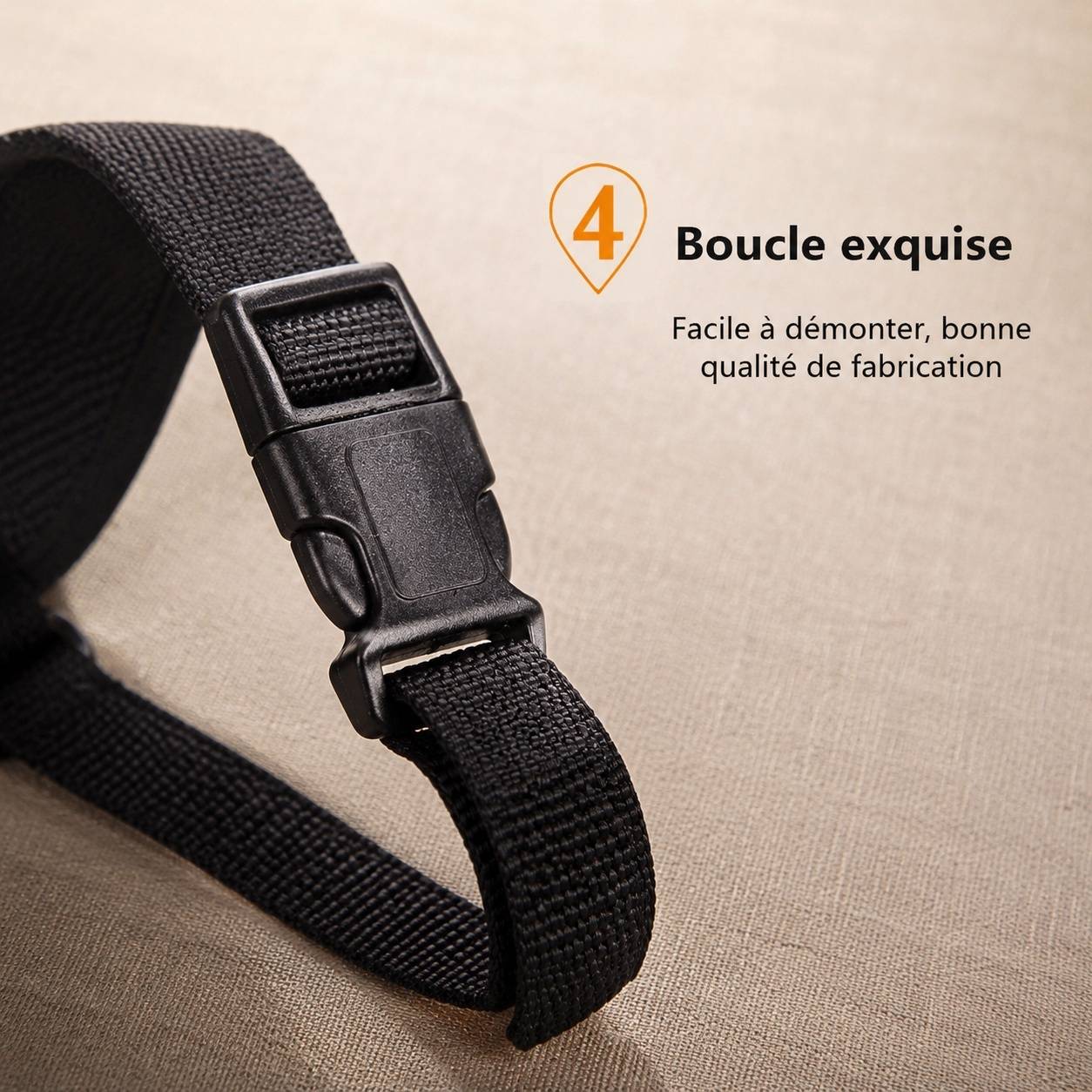 Muselière pour Chien Respirante Réglable Anti Morsure Anti Aboiement - Image 7