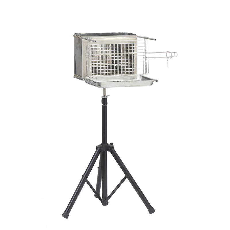 Barbecue à charbon de bois, à cuisson verticale, nomade, inox, BBQ T2 - Image 1