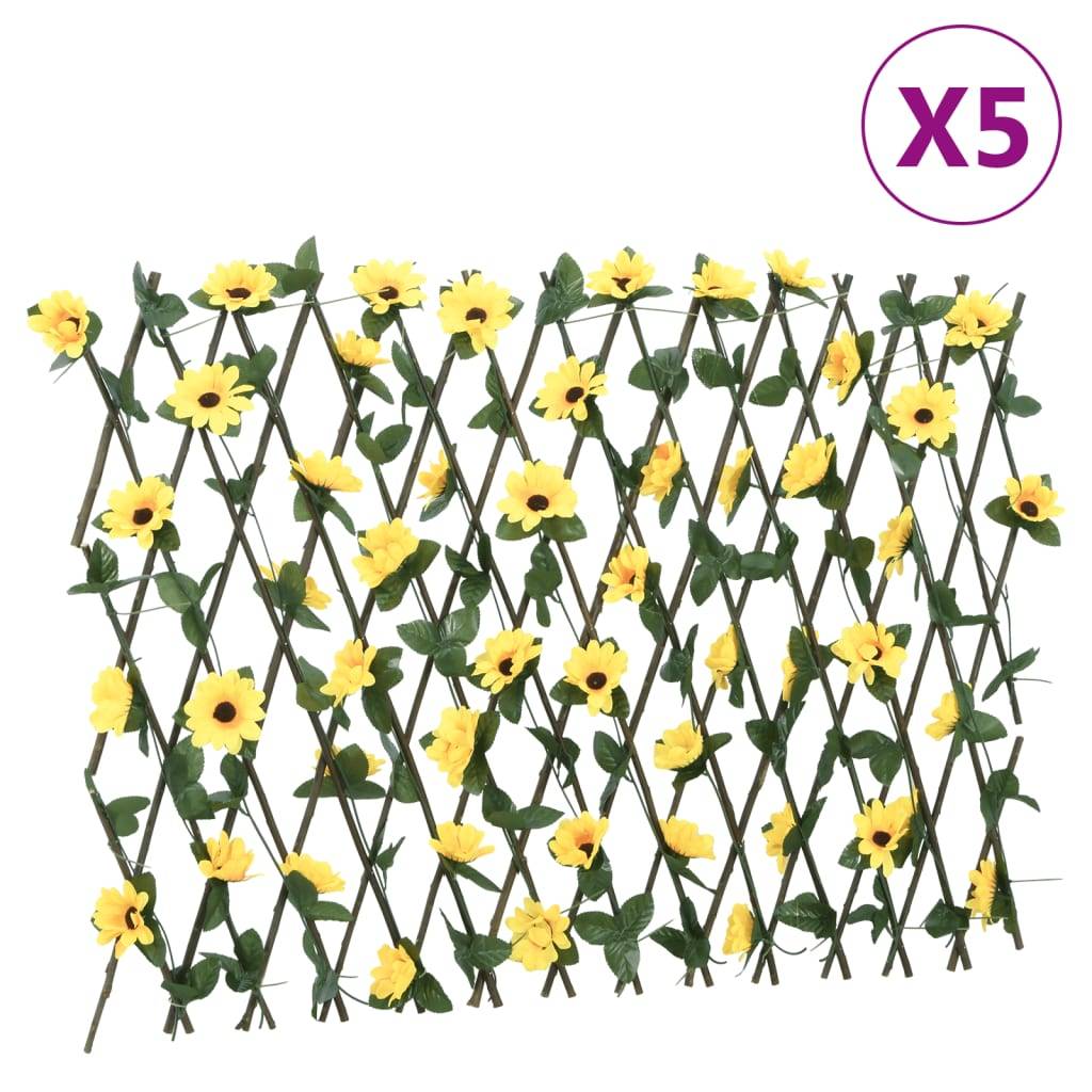 Treillis de lierre artificiel PVC bois jaune 30 x 70 cm, Poids :3.56kg - PANGIVO - Image 1