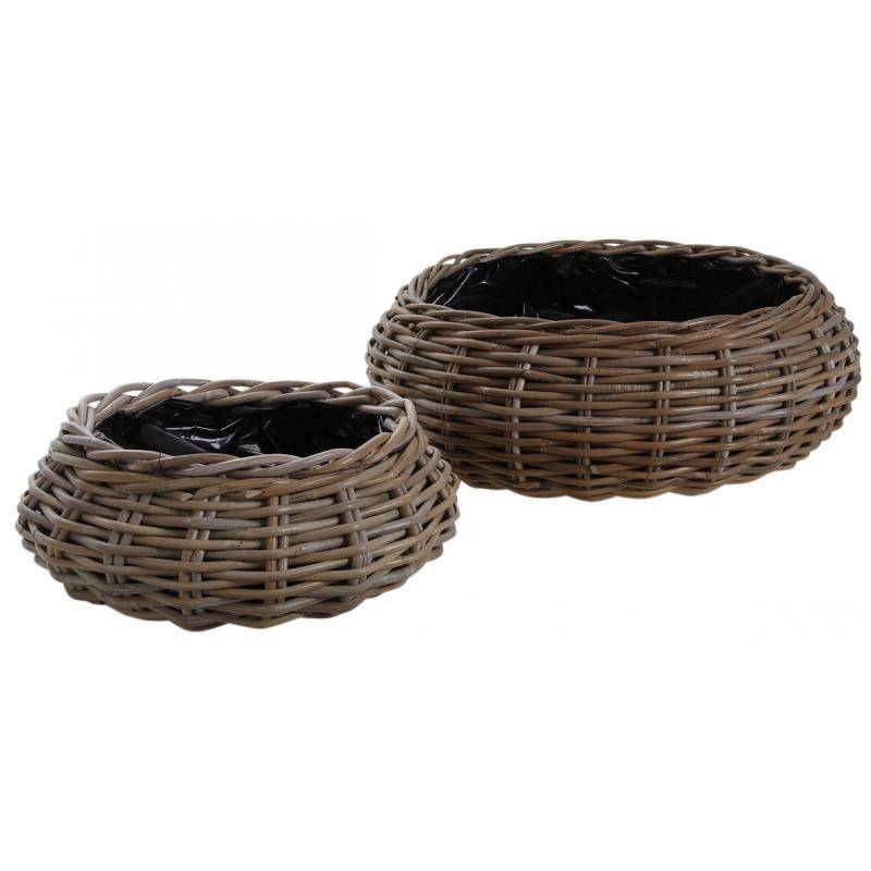 Aubry Gaspard - Jardinière ronde en poelet gris Diam 37 cm - Aubry Gaspard - Image 2