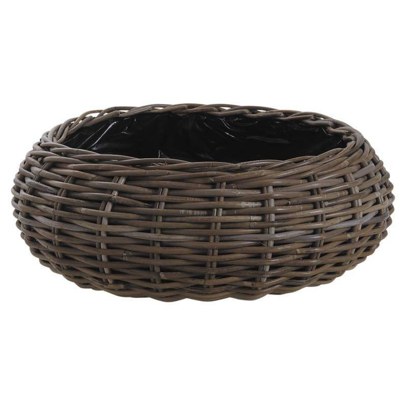 Aubry Gaspard - Jardinière ronde en poelet gris Diam 37 cm - Aubry Gaspard - Image 1