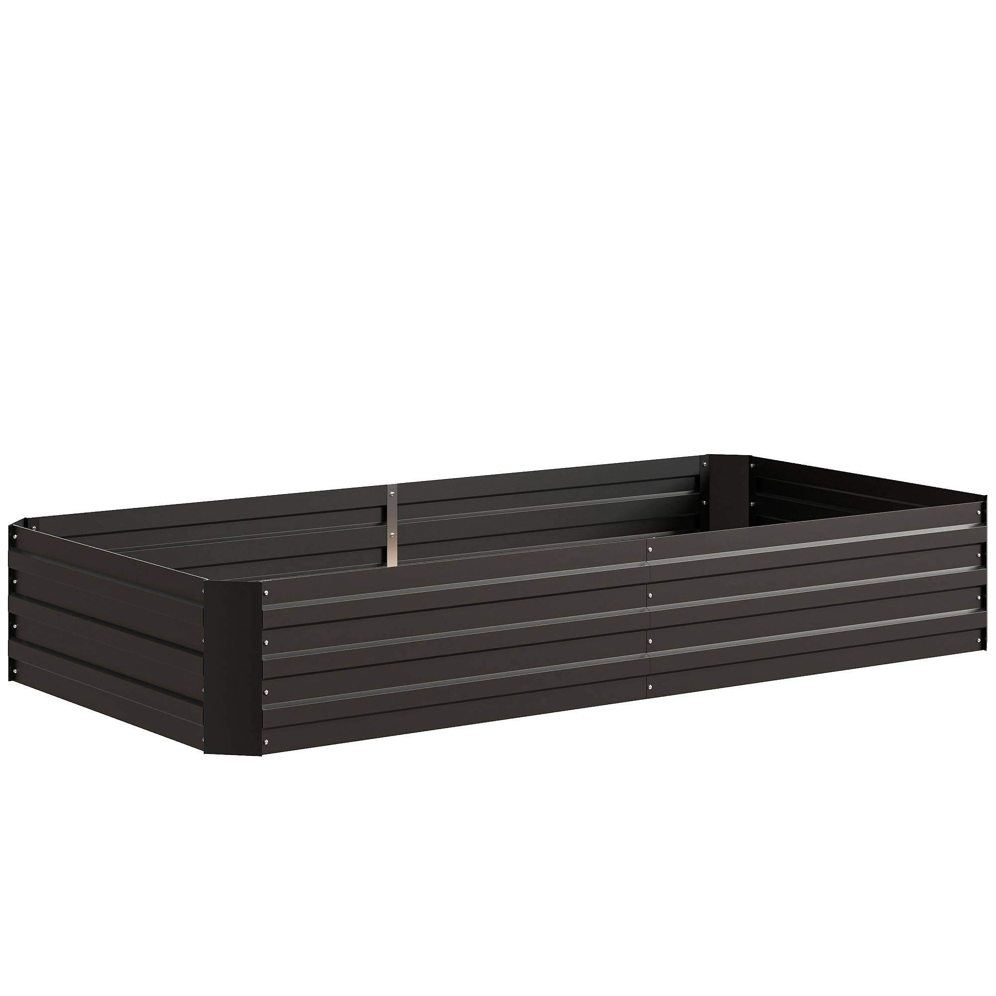 Outsunny - Carré potager jardinière rectangulaire 180x90x29,5cm grande capacité avec tuteurs tomates/plantes grimpantes métal - Outsunny - Image 9