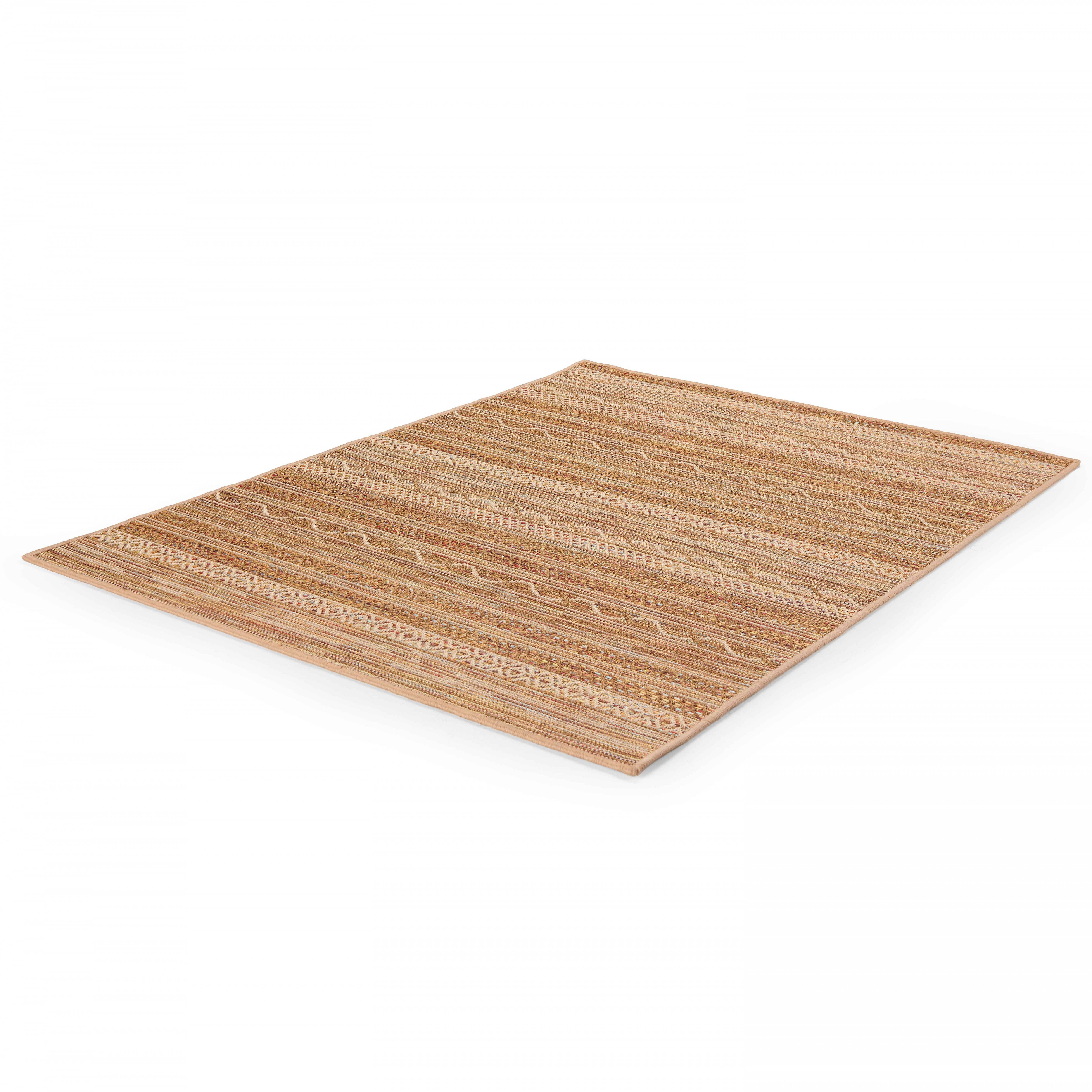 Oviala - Tapis rectangulaire en polypropylène 120x160 cm rouille Urda - Oviala - Image 4