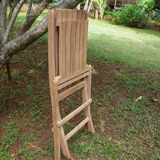 Teck'Attitude - Chaises de jardin pliantes en teck massif Karimun (lot de 2) - TECK'Attitude - Image 5