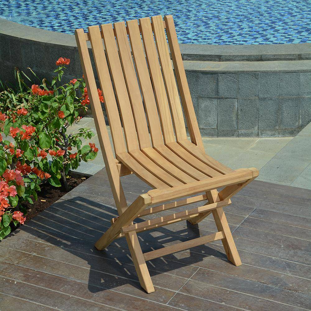 Teck'Attitude - Chaises de jardin pliantes en teck massif Karimun (lot de 2) - TECK'Attitude - Image 3