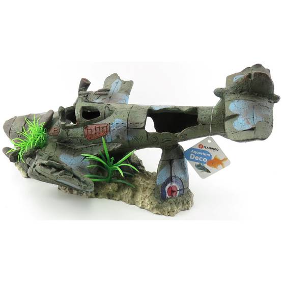 Avion AZUR, 35 x 25 x 18 cm, décoration aquarium. - Image 3