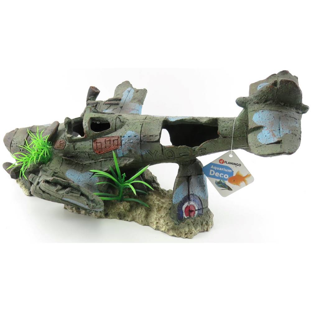 Avion AZUR, 35 x 25 x 18 cm, décoration aquarium. - Image 3