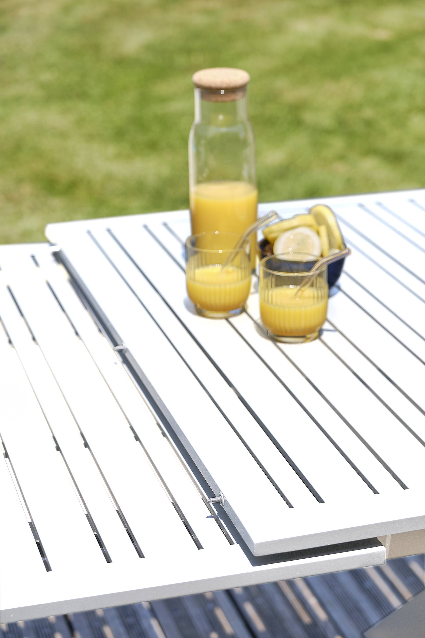 Dcb Garden - Table de jardin en aluminium - Blanc - FLORIDE - Image 4