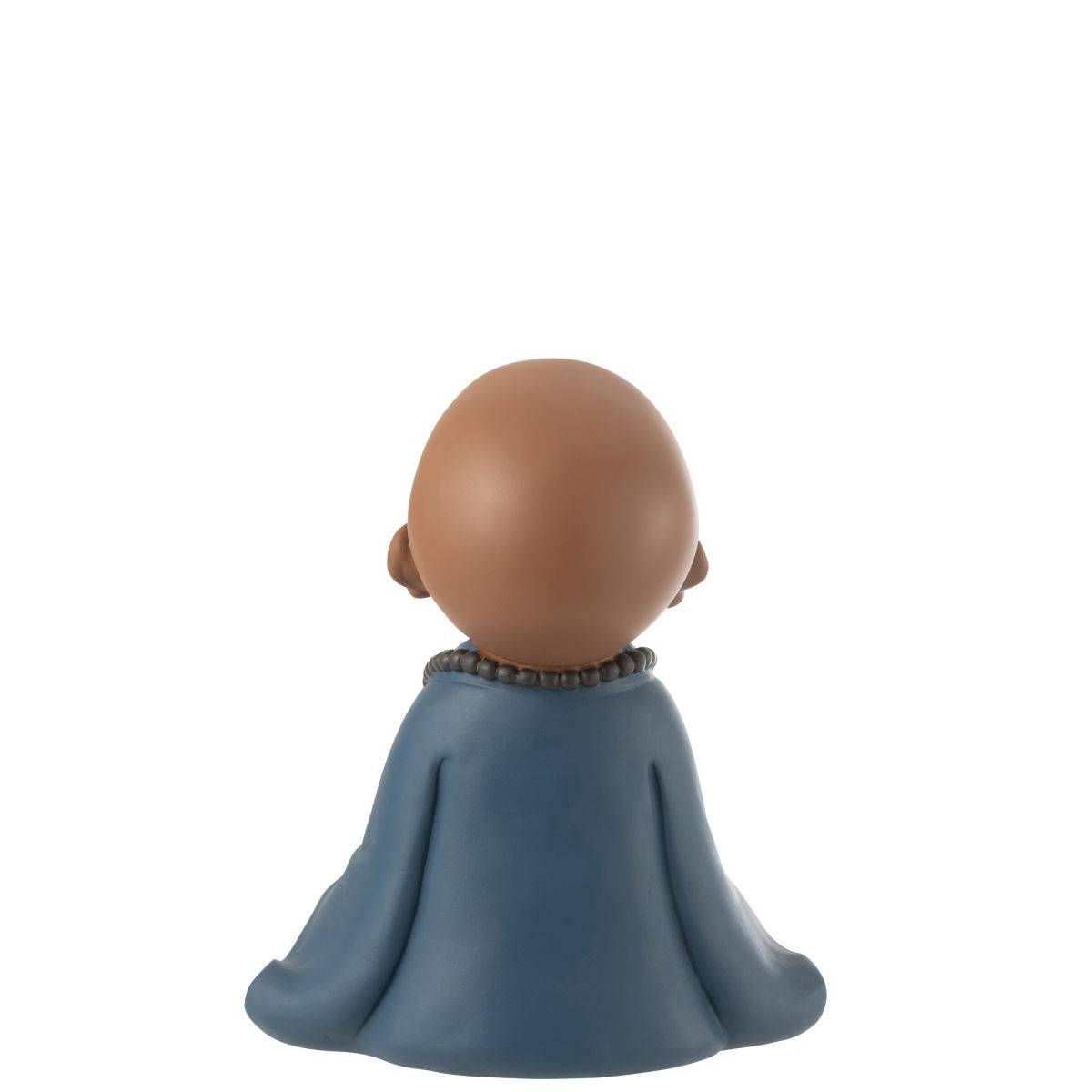 J-Line - Statuette Moine Zen "Grady" 23cm Bleu - Image 3