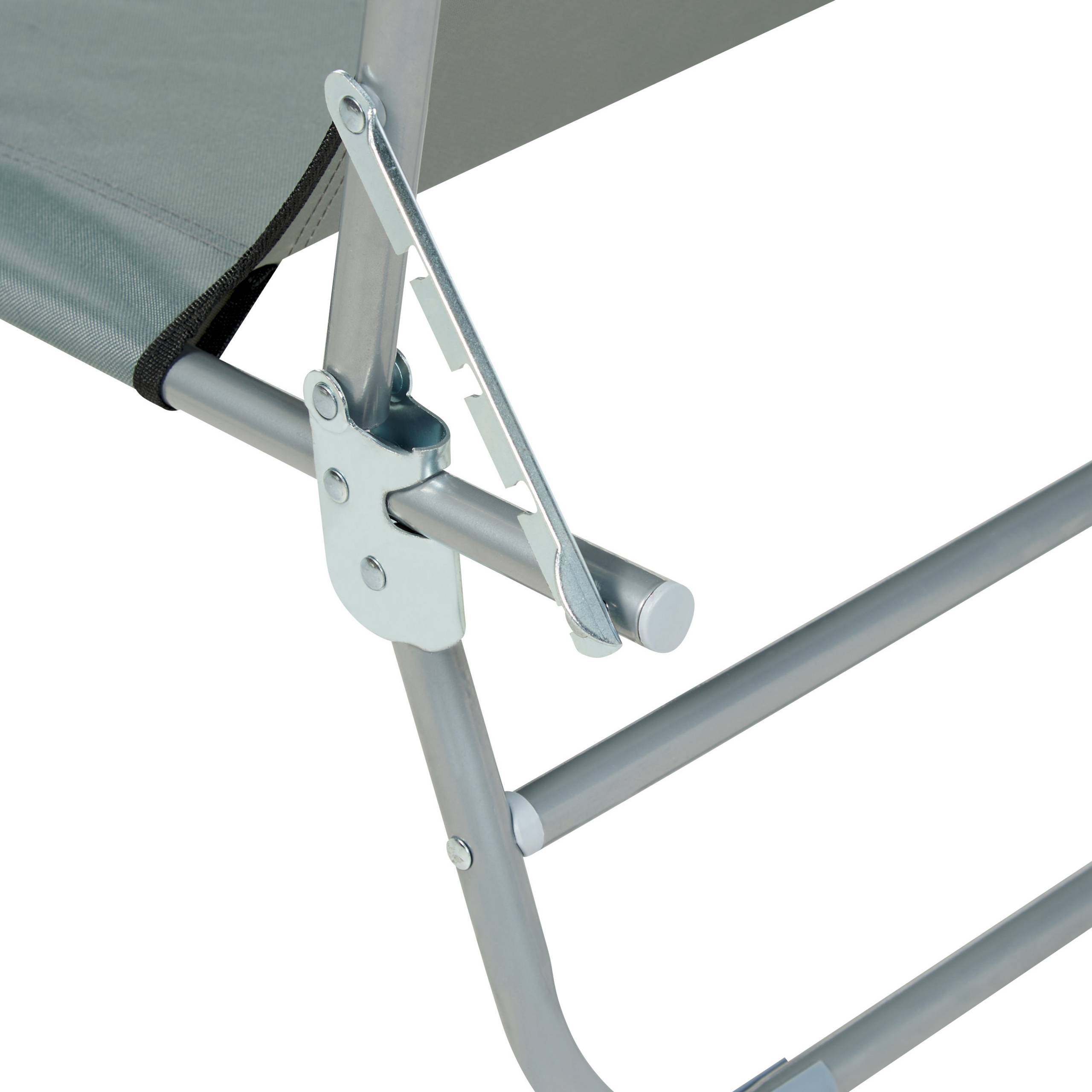 Beliani - Transat de Jardin Bain de Soleil Pliant en Tissu Polyester Gris et Acier avec Pare Soleil Pratique Idéal pour Terrasse ou Balcon - Image 9