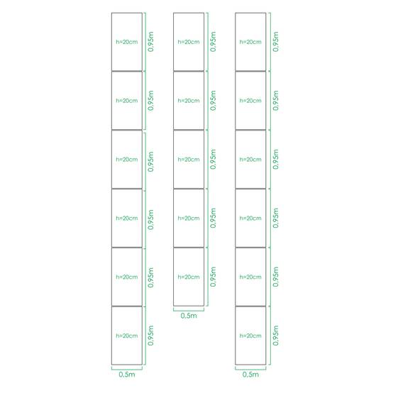 Kit de jardinière surélevées pour une serre 2,5x6 m, acier galvanisé, Klasika Greenhouses - Image 3