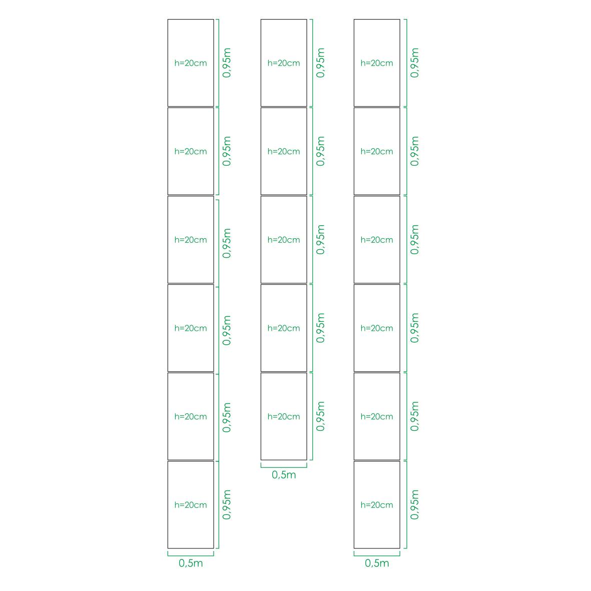 Kit de jardinière surélevées pour une serre 2,5x6 m, acier galvanisé, Klasika Greenhouses - Image 3