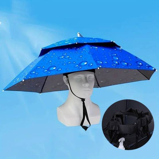 Parasols-Chapeau parapluie double couche réglable soleil/pluie - Living123 - Image 1