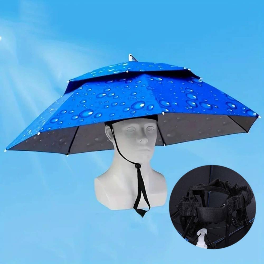 Parasols-Chapeau parapluie double couche réglable soleil/pluie - Living123 - Image 1