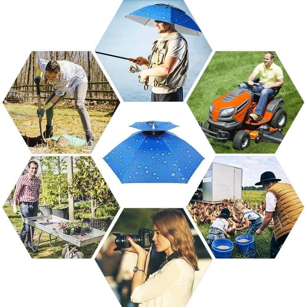 Parasols-Chapeau parapluie double couche réglable soleil/pluie - Living123 - Image 7